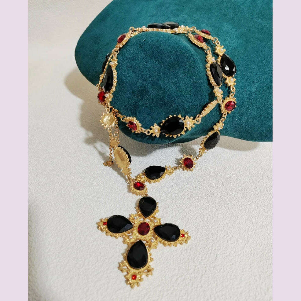 KIMLUD, luxury crystal statement choker necklace party jewelry for women accossery personalized necklace, KIMLUD Womens Clothes