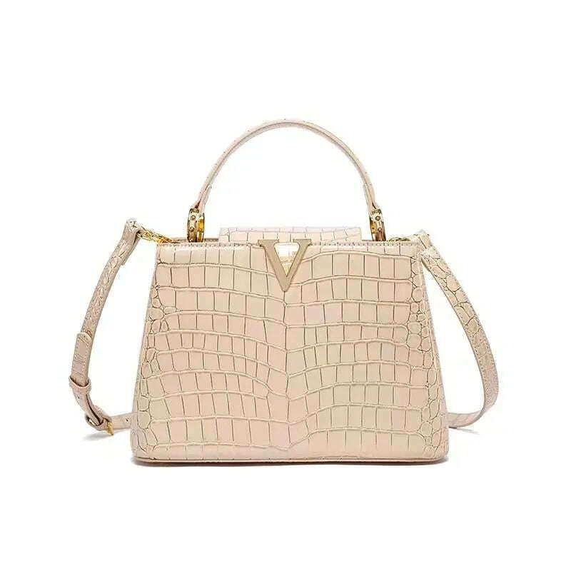 Luxury Designer Brand bolsa feminina 2023 New High-quality сумка Leather Crocodile Print Shoulder Handbags for Women 가방 Hot Sell - KIMLUD