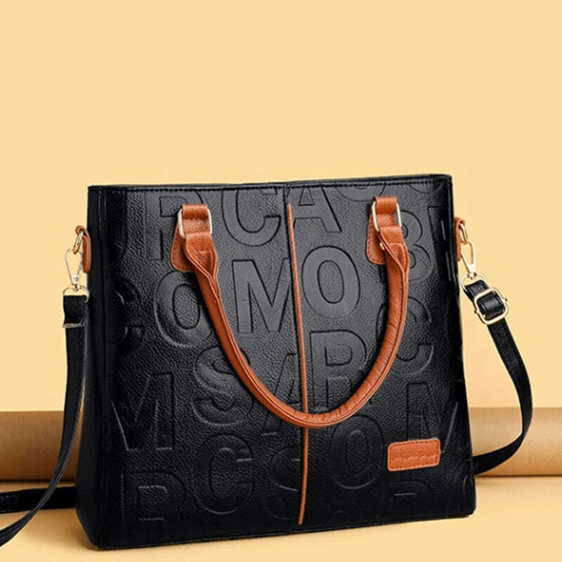 Luxury Designer Handbags Women Large Capacity Tote Bag Famous Brand pu Leather Shoulder Crossbody Bags for Ladies Bolsos Mujer - KIMLUD