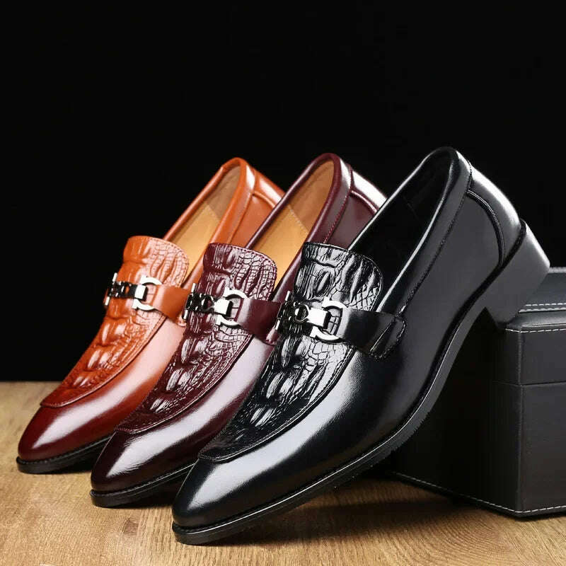 KIMLUD, Luxury Men Leather Shoes Fashion Wedding Party Shoes Luxury Men Designer Business Flats Shoes Large Size 2020 New rty6, KIMLUD Womens Clothes