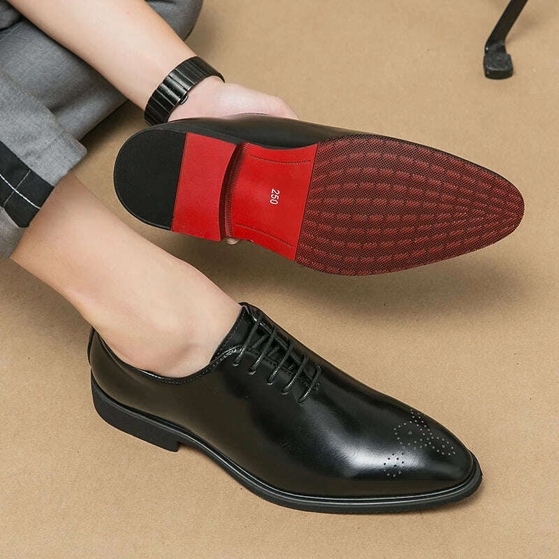 KIMLUD, Luxury Mens Leather Shoes High Quality Men's Shoes Fashion Oxford Wedding Men Dress Leather Shoes 2024 Gentleman Office Man Shoe, KIMLUD Womens Clothes