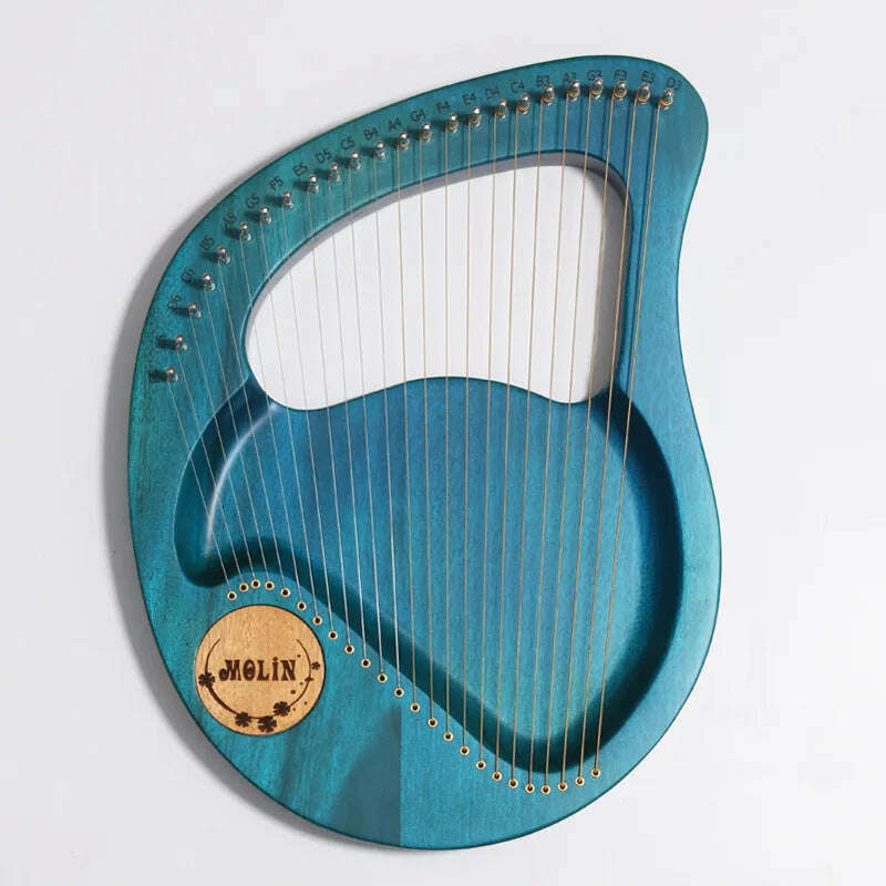 Lyre Harp 10/16/19/21/24 Strings Piano Harp Lyre Harp Mahogany Stringed Musical Instrument With Tuning Wrench Spare Strings - KIMLUD