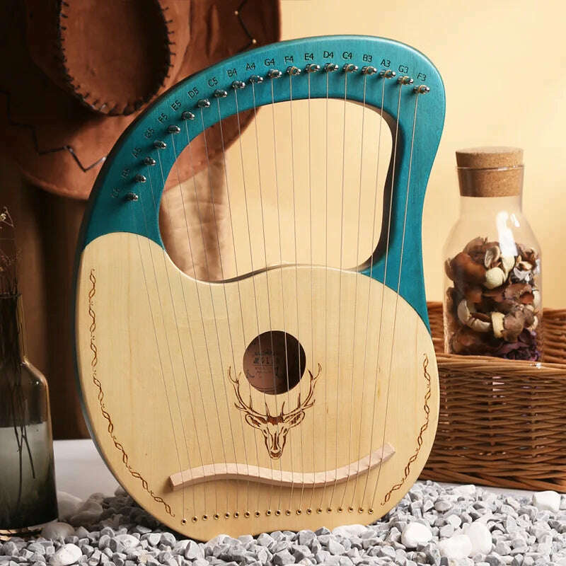 Lyre Harp 10/16/19/21/24 Strings Piano Harp Lyre Harp Mahogany Stringed Musical Instrument With Tuning Wrench Spare Strings - KIMLUD