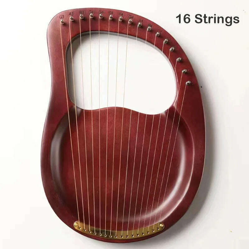 Lyre Harp 10/16/19/21/24 Strings Piano Harp Lyre Harp Mahogany Stringed Musical Instrument With Tuning Wrench Spare Strings - KIMLUD