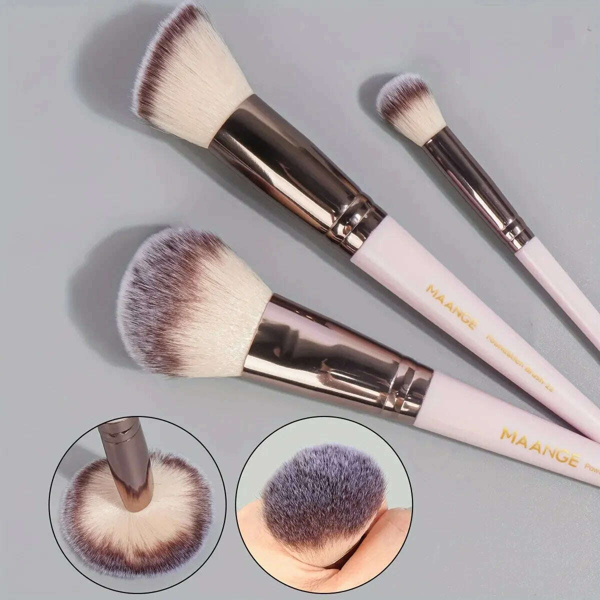 MAANGE 30pcs Professional Makeup Brush Set Foundation Concealers Eye Shadows Powder Blush Blending Brushes Beauty Tools with Bag - KIMLUD