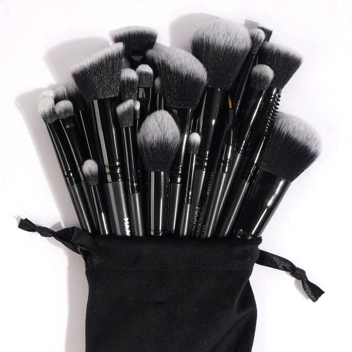 MAANGE 30pcs Professional Makeup Brush Set Foundation Concealers Eye Shadows Powder Blush Blending Brushes Beauty Tools with Bag - KIMLUD