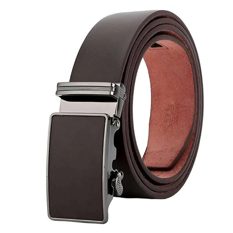 Maikun Luxury Leather Belt for Men Original Designt Ostrich Grain Automatic Buckle Belt Ceinture Homme Cinto Masculino - KIMLUD