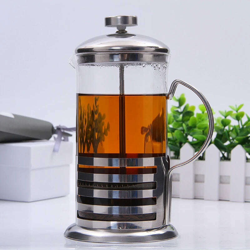 KIMLUD, Manual Coffee Espresso Maker Pot French Coffee Tea Percolator Filter Stainless Steel Glass Teapot Cafetiere Press Plunger 350ml, KIMLUD Womens Clothes