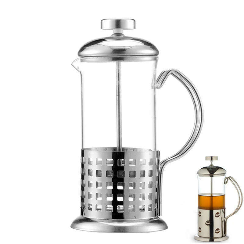 KIMLUD, Manual Coffee Espresso Maker Pot French Coffee Tea Percolator Filter Stainless Steel Glass Teapot Cafetiere Press Plunger 350ml, KIMLUD Womens Clothes