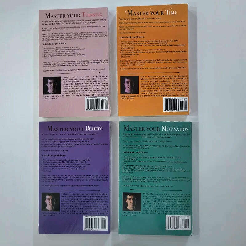 Master Your Thinking, Time,Beliefs,Motivation,English Original Novel By Thibaut Meurisse Better Manage Your Feelings Book - KIMLUD