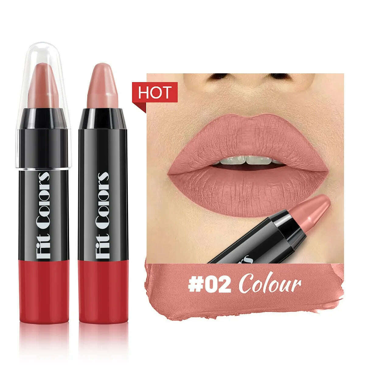 KIMLUD, Matte Brown Lip Liner Pencil Lip Outline Contouring Lasting Waterproof Lipstick Crayon Pigments Moisturizing Lip Balm Cosmetics, 02, KIMLUD APPAREL - Womens Clothes