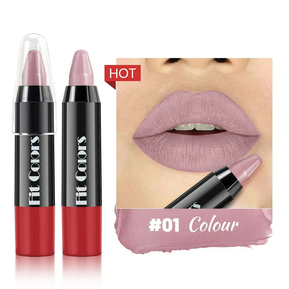 KIMLUD, Matte Brown Lip Liner Pencil Lip Outline Contouring Lasting Waterproof Lipstick Crayon Pigments Moisturizing Lip Balm Cosmetics, 01, KIMLUD APPAREL - Womens Clothes