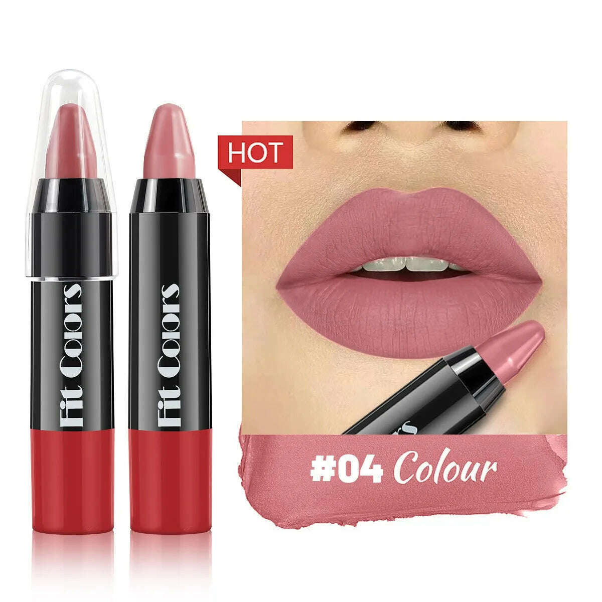 KIMLUD, Matte Brown Lip Liner Pencil Lip Outline Contouring Lasting Waterproof Lipstick Crayon Pigments Moisturizing Lip Balm Cosmetics, 04, KIMLUD APPAREL - Womens Clothes