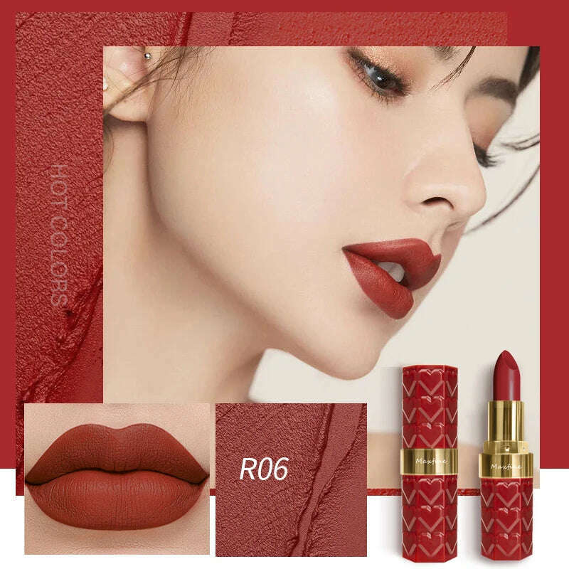 KIMLUD, Matte Lipstick, 18-Color, Long-Lasting, Non-Stick Cup, Fade-Resistant, Velvety Texture, Luxurious Hydrating Lip Makeup For All-D, KIMLUD Womens Clothes