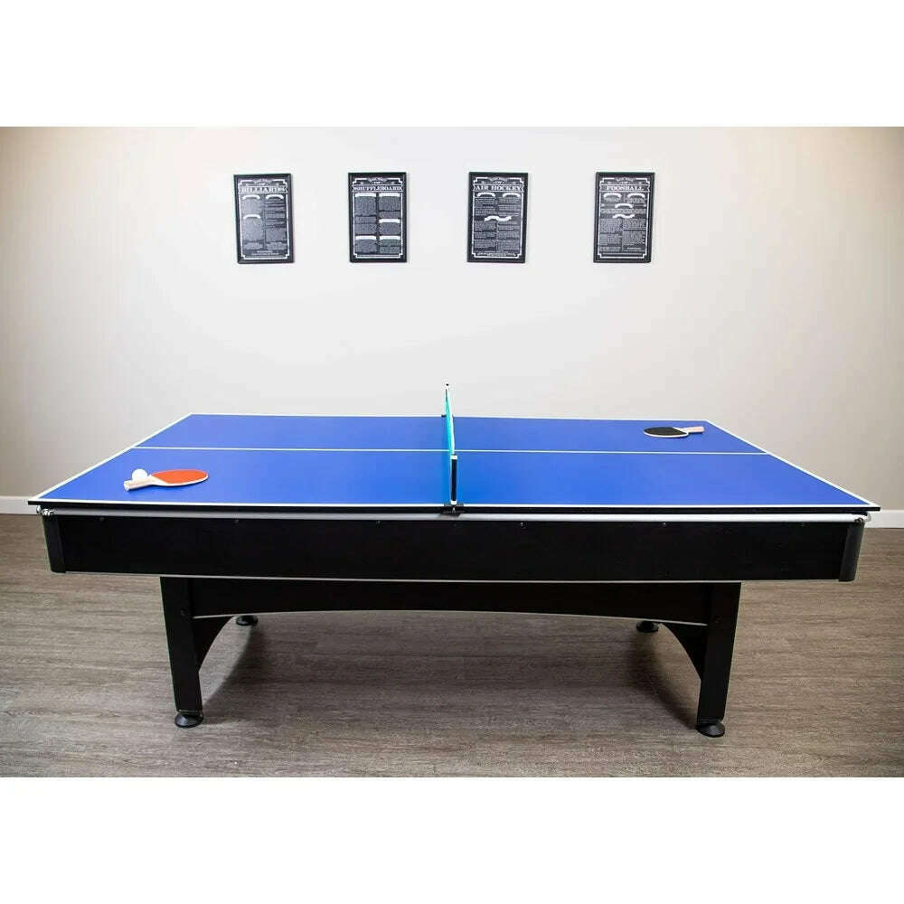 KIMLUD, Maverick 7-Foot Pool and Table Tennis Multi Game with Red Felt and Blue Table Tennis Surface. Includes Cues, Paddles and Balls, KIMLUD Womens Clothes