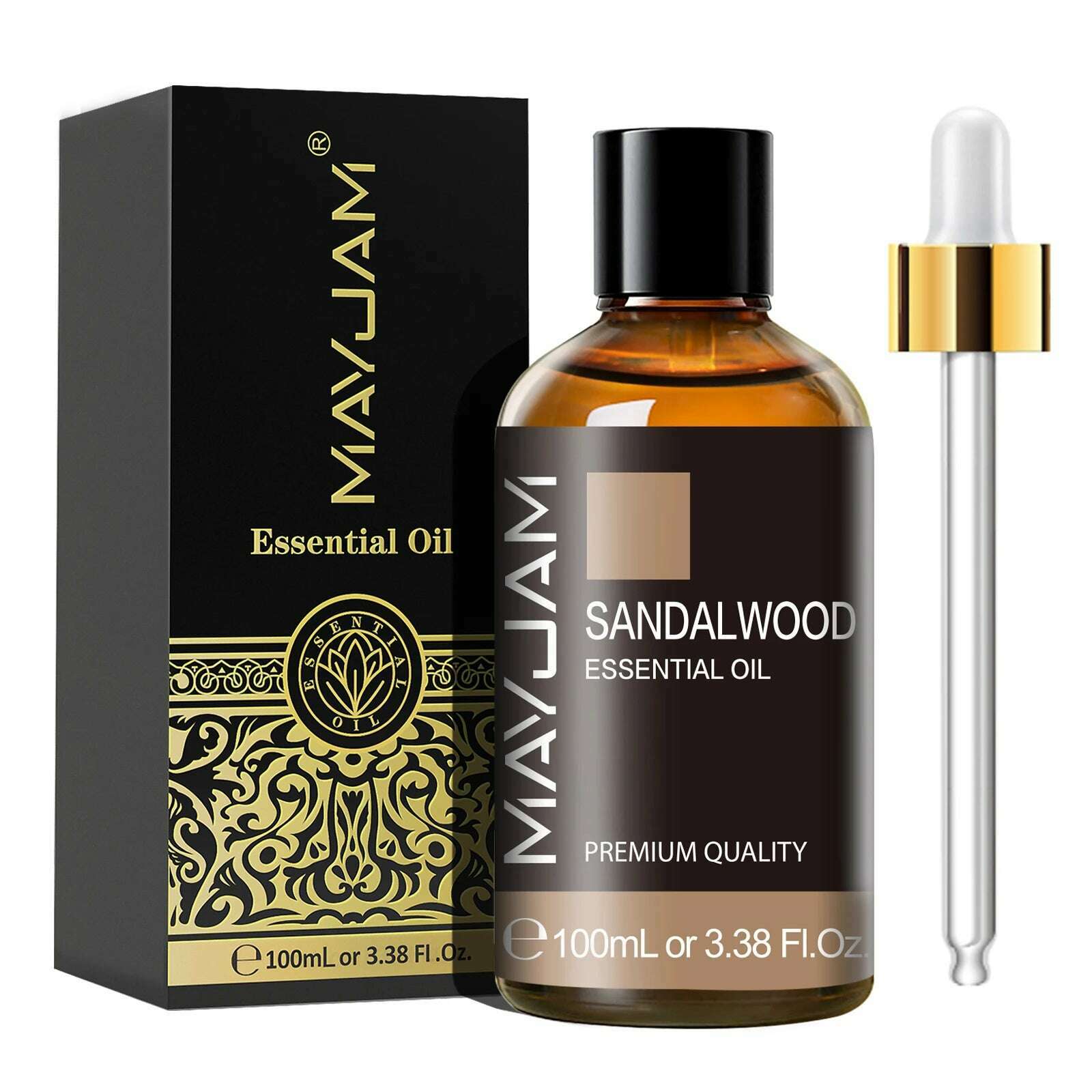 KIMLUD, MAYJAM 1PCS 100ML Essential Oil with Dropper Sandalwood Lavender Eucalyptus Vanilla Aroma Oil For Humidifier Scent Candle Burner, Sandalwood / 100ml, KIMLUD APPAREL - Womens Clothes