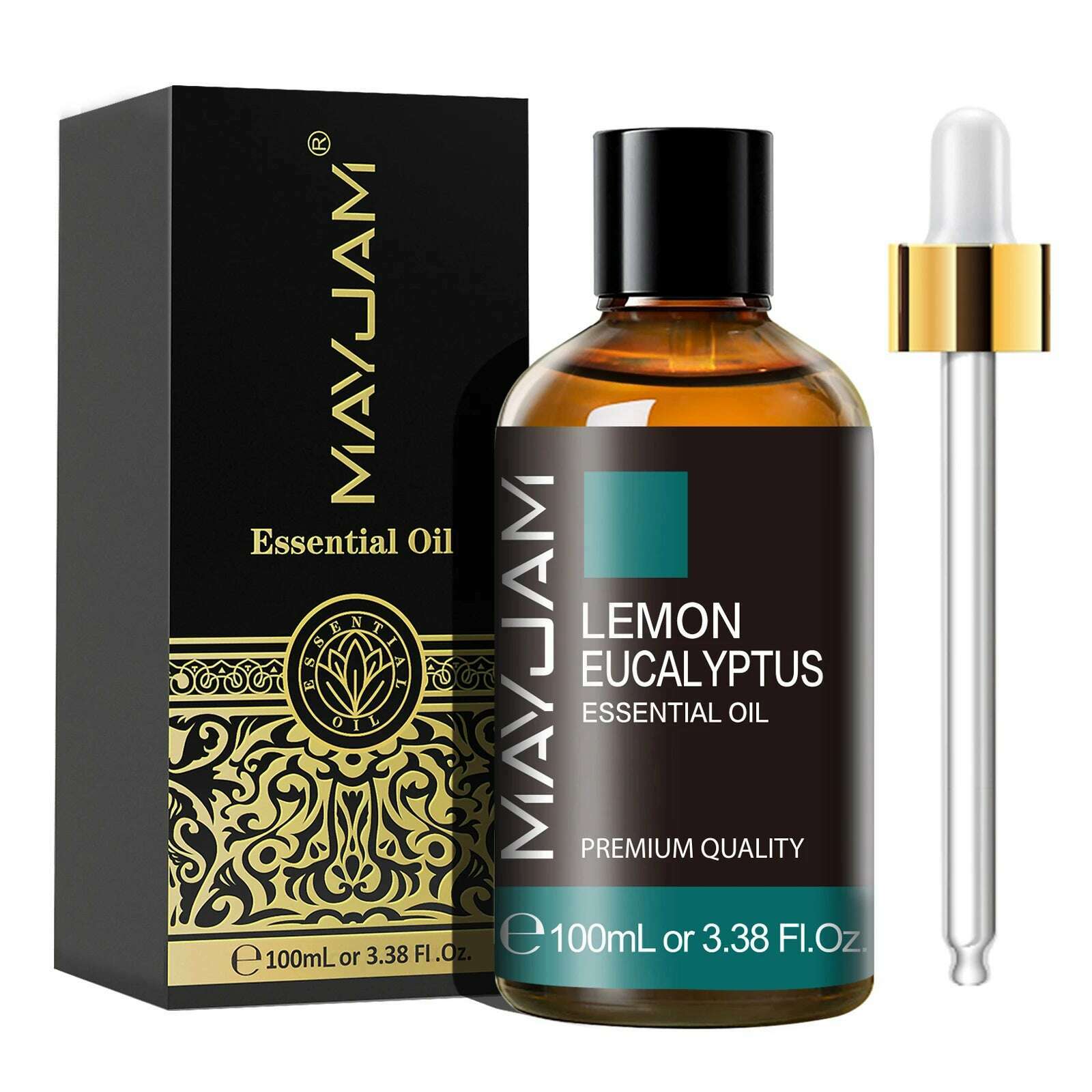 KIMLUD, MAYJAM 1PCS 100ML Essential Oil with Dropper Sandalwood Lavender Eucalyptus Vanilla Aroma Oil For Humidifier Scent Candle Burner, Lemon Eucalyptus / 100ml, KIMLUD APPAREL - Womens Clothes