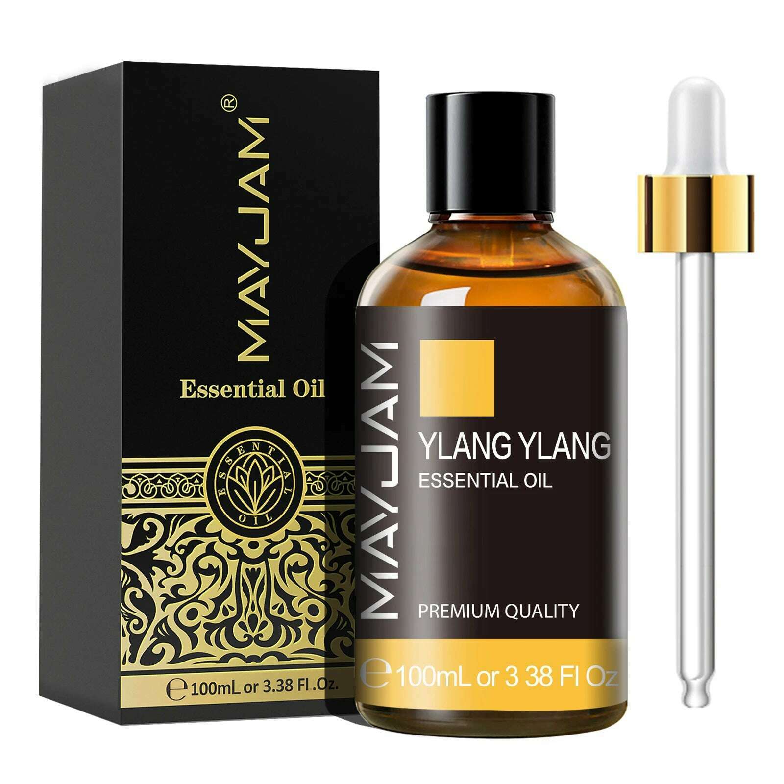 KIMLUD, MAYJAM 1PCS 100ML Essential Oil with Dropper Sandalwood Lavender Eucalyptus Vanilla Aroma Oil For Humidifier Scent Candle Burner, Ylang Ylang / 100ml, KIMLUD APPAREL - Womens Clothes