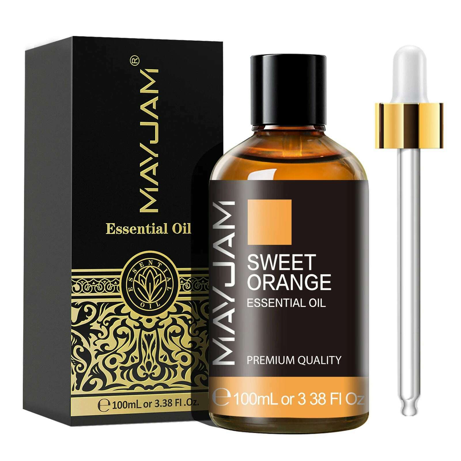 KIMLUD, MAYJAM 1PCS 100ML Essential Oil with Dropper Sandalwood Lavender Eucalyptus Vanilla Aroma Oil For Humidifier Scent Candle Burner, Sweet Orange / 100ml, KIMLUD APPAREL - Womens Clothes