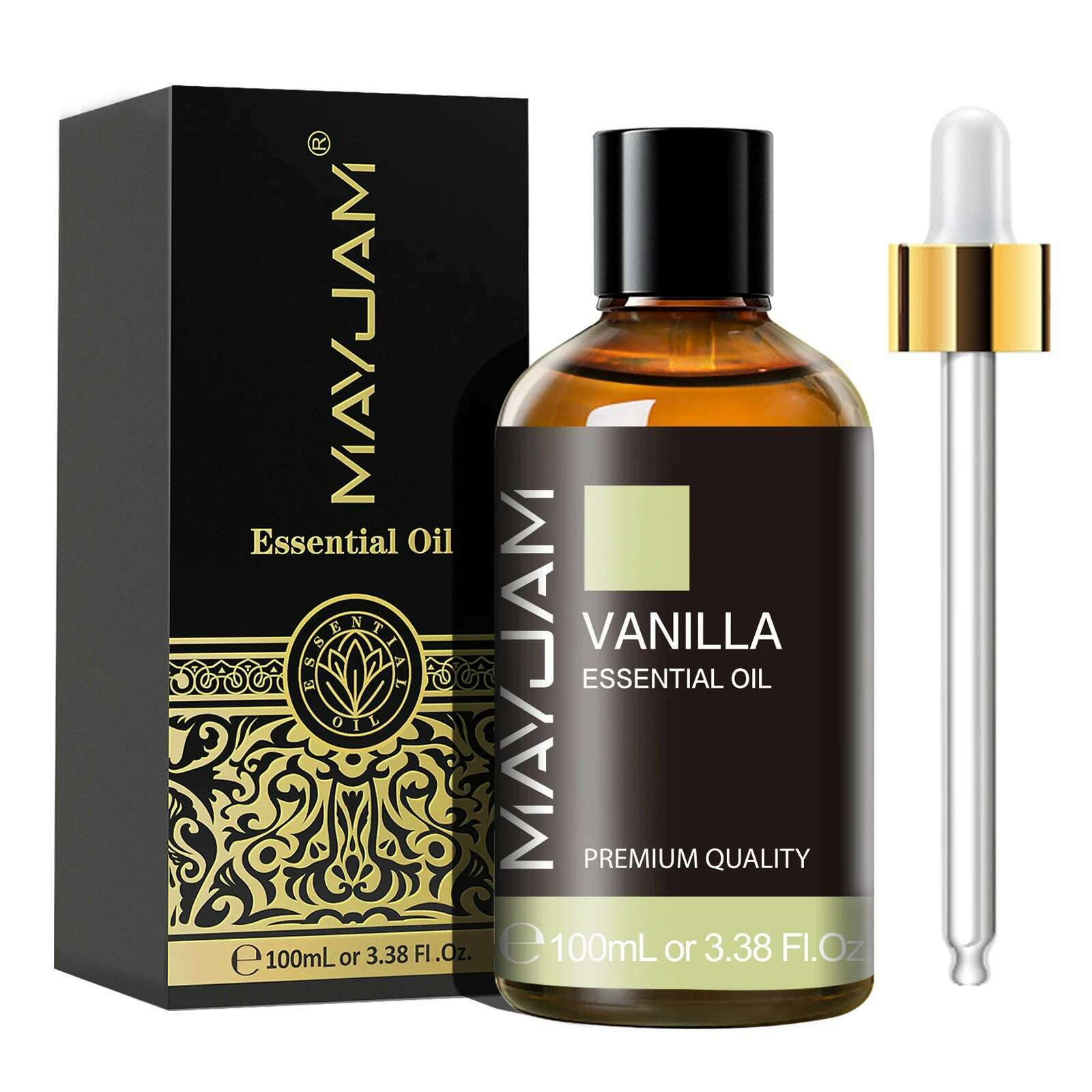 KIMLUD, MAYJAM 1PCS 100ML Essential Oil with Dropper Sandalwood Lavender Eucalyptus Vanilla Aroma Oil For Humidifier Scent Candle Burner, Vanilla / 100ml, KIMLUD APPAREL - Womens Clothes