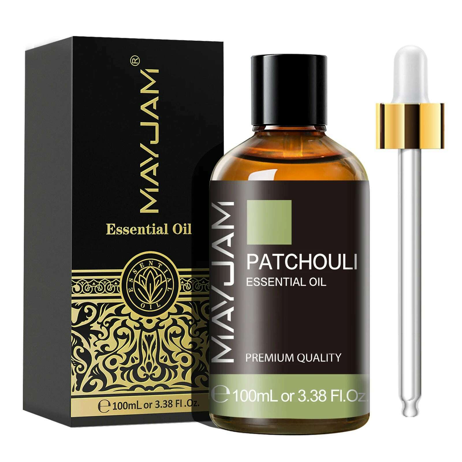 KIMLUD, MAYJAM 1PCS 100ML Essential Oil with Dropper Sandalwood Lavender Eucalyptus Vanilla Aroma Oil For Humidifier Scent Candle Burner, Patchouli / 100ml, KIMLUD APPAREL - Womens Clothes