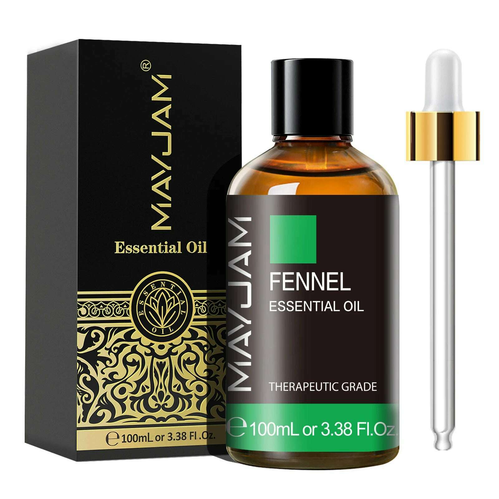 KIMLUD, MAYJAM 1PCS 100ML Essential Oil with Dropper Sandalwood Lavender Eucalyptus Vanilla Aroma Oil For Humidifier Scent Candle Burner, Fennel / 100ml, KIMLUD APPAREL - Womens Clothes