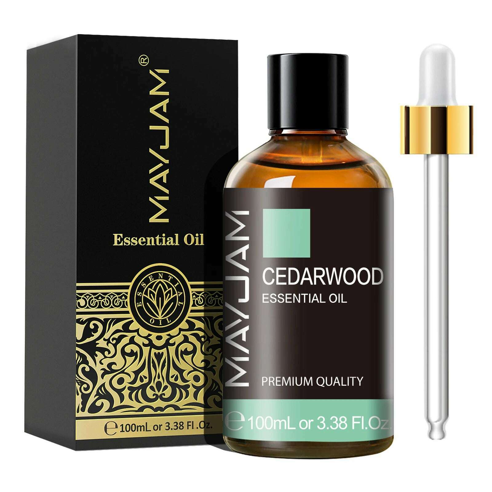 KIMLUD, MAYJAM 1PCS 100ML Essential Oil with Dropper Sandalwood Lavender Eucalyptus Vanilla Aroma Oil For Humidifier Scent Candle Burner, Cedarwood / 100ml, KIMLUD APPAREL - Womens Clothes