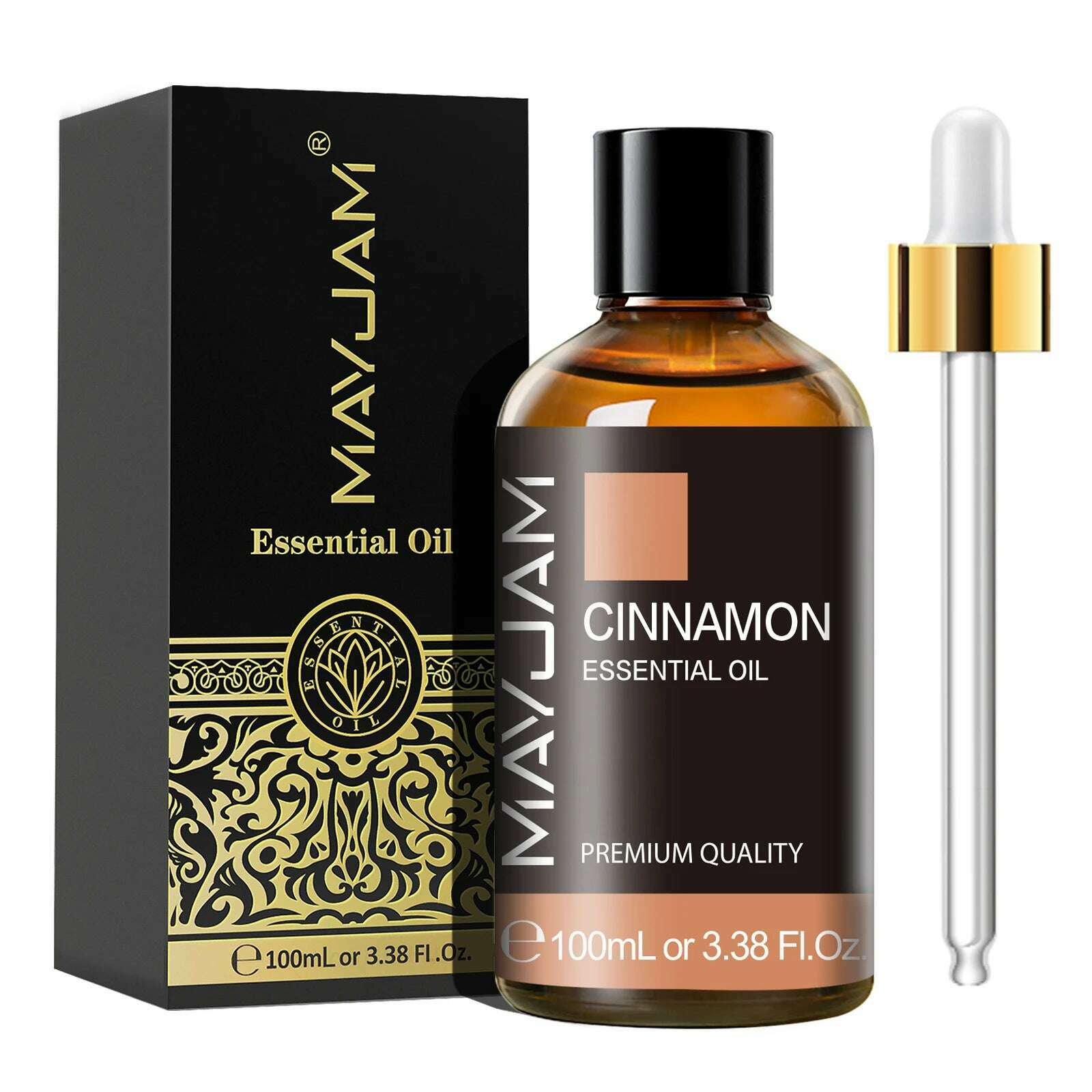 KIMLUD, MAYJAM 1PCS 100ML Essential Oil with Dropper Sandalwood Lavender Eucalyptus Vanilla Aroma Oil For Humidifier Scent Candle Burner, Cinnamon / 100ml, KIMLUD APPAREL - Womens Clothes