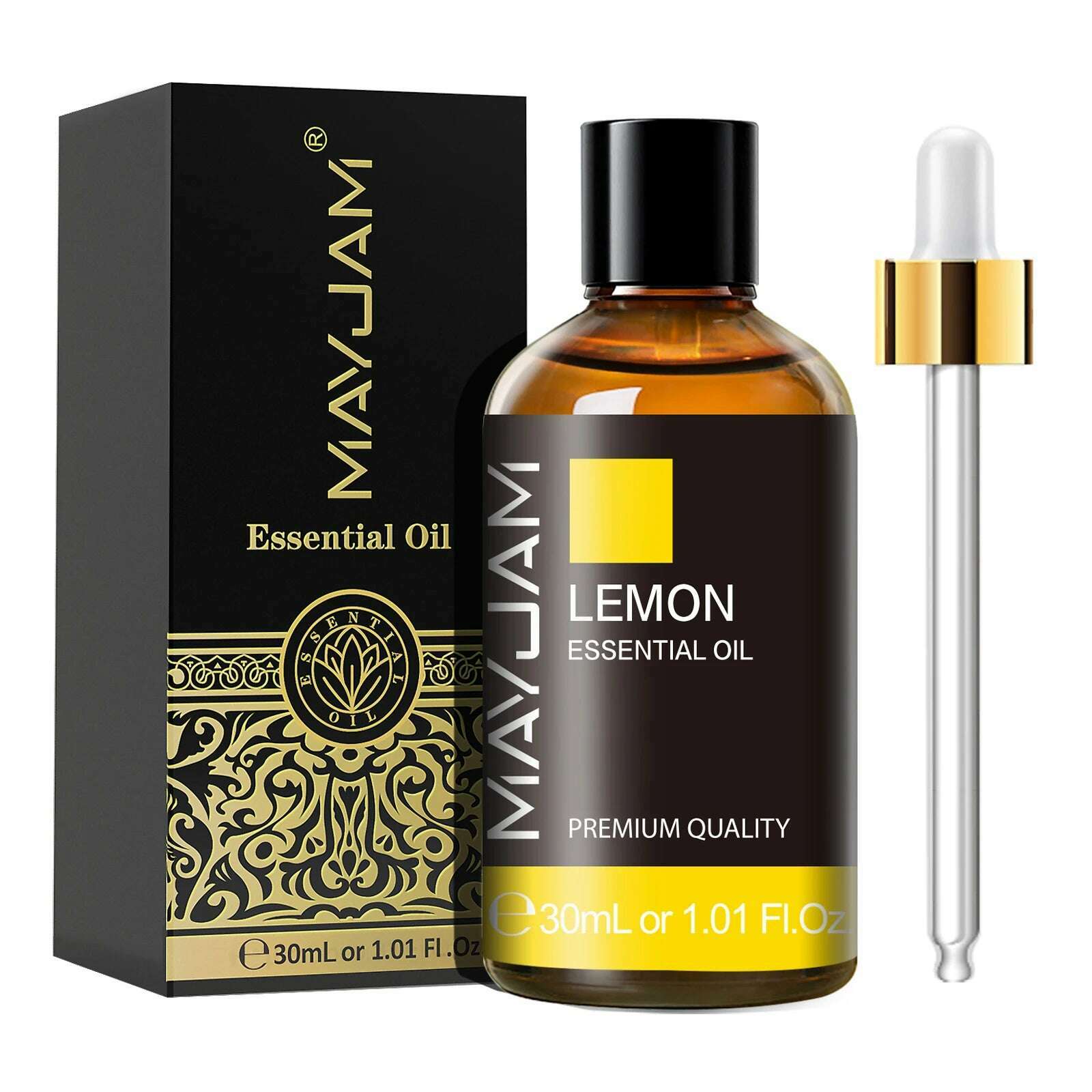 KIMLUD, MAYJAM 30ML with Dropper Essential Oils Oregano Lemon Eucalyptus Spearmint Neroli Helichrysum Turmeric Anise Star Tea Tree, Lemon / 30ml, KIMLUD APPAREL - Womens Clothes