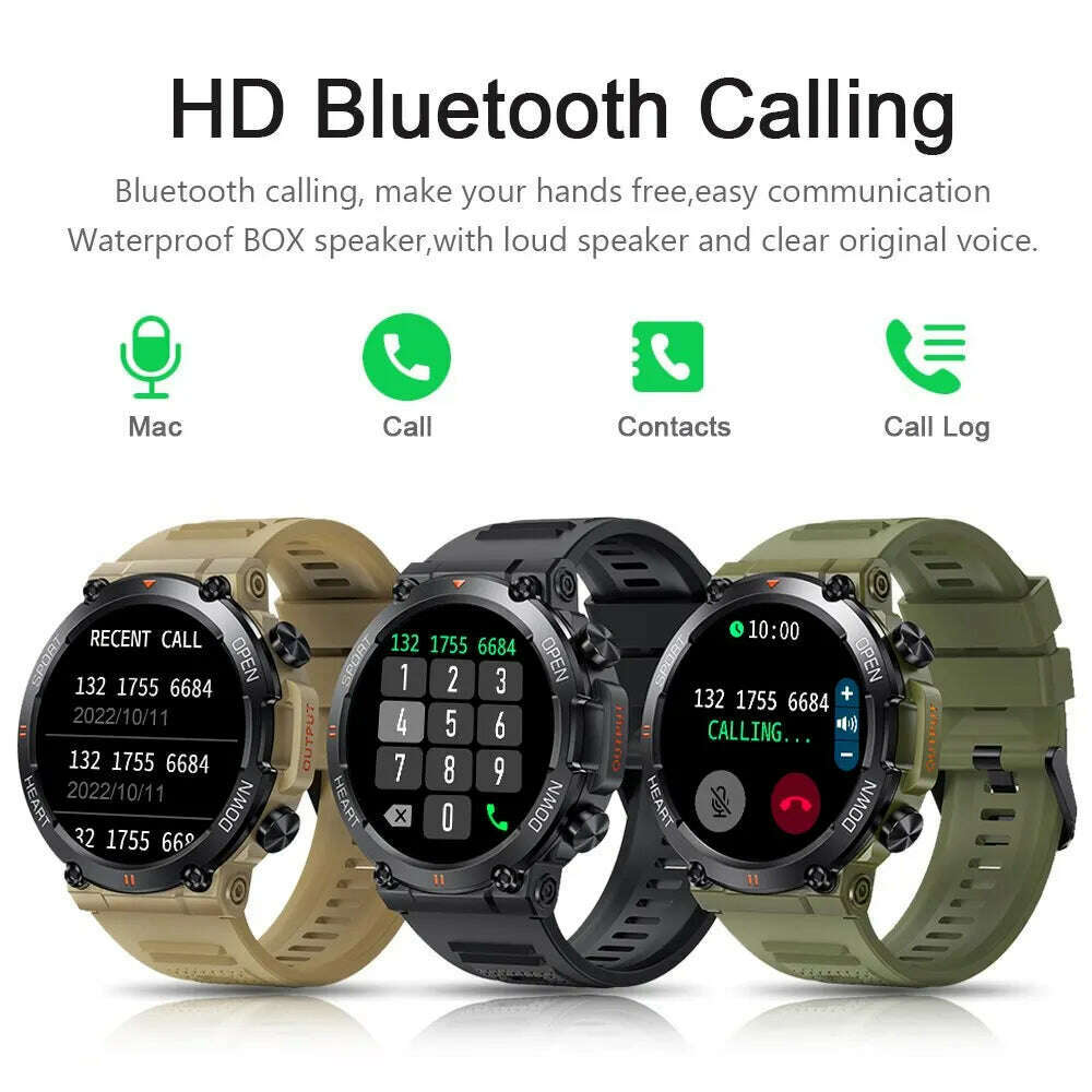 MELANDA 1.39 Inch HD Bluetooth Call Smart Watch Men Sports Fitness Tracker Heart Monitor 400mAh Smartwatch For Android IOS K56 - KIMLUD