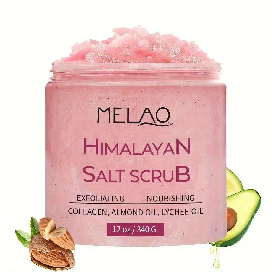 KIMLUD, MELAO Himalayan Salt Scrub Face Foot & Body Exfoliator Infused with Collagen and Stem Cell Exfoliating Salt Body Scrub, MELAO-W216, KIMLUD APPAREL - Womens Clothes