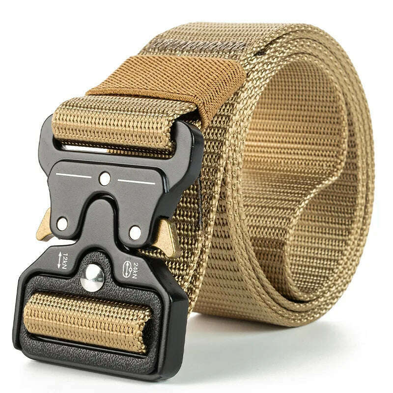 Men Belt Army Outdoor Hunting Tactical Multi Function Combat Survival High Quality Marine Corps Canvas For Nylon Male Luxury - KIMLUD