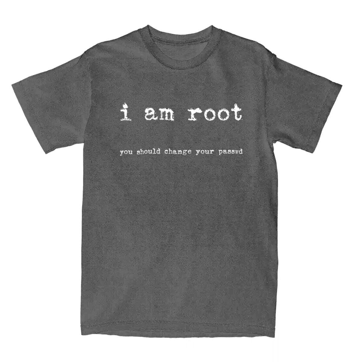 KIMLUD, Men I Am Root Ubuntu Command Line Linux Unix Hacking T Shirts Stuff Cotton Clothes, KIMLUD Womens Clothes