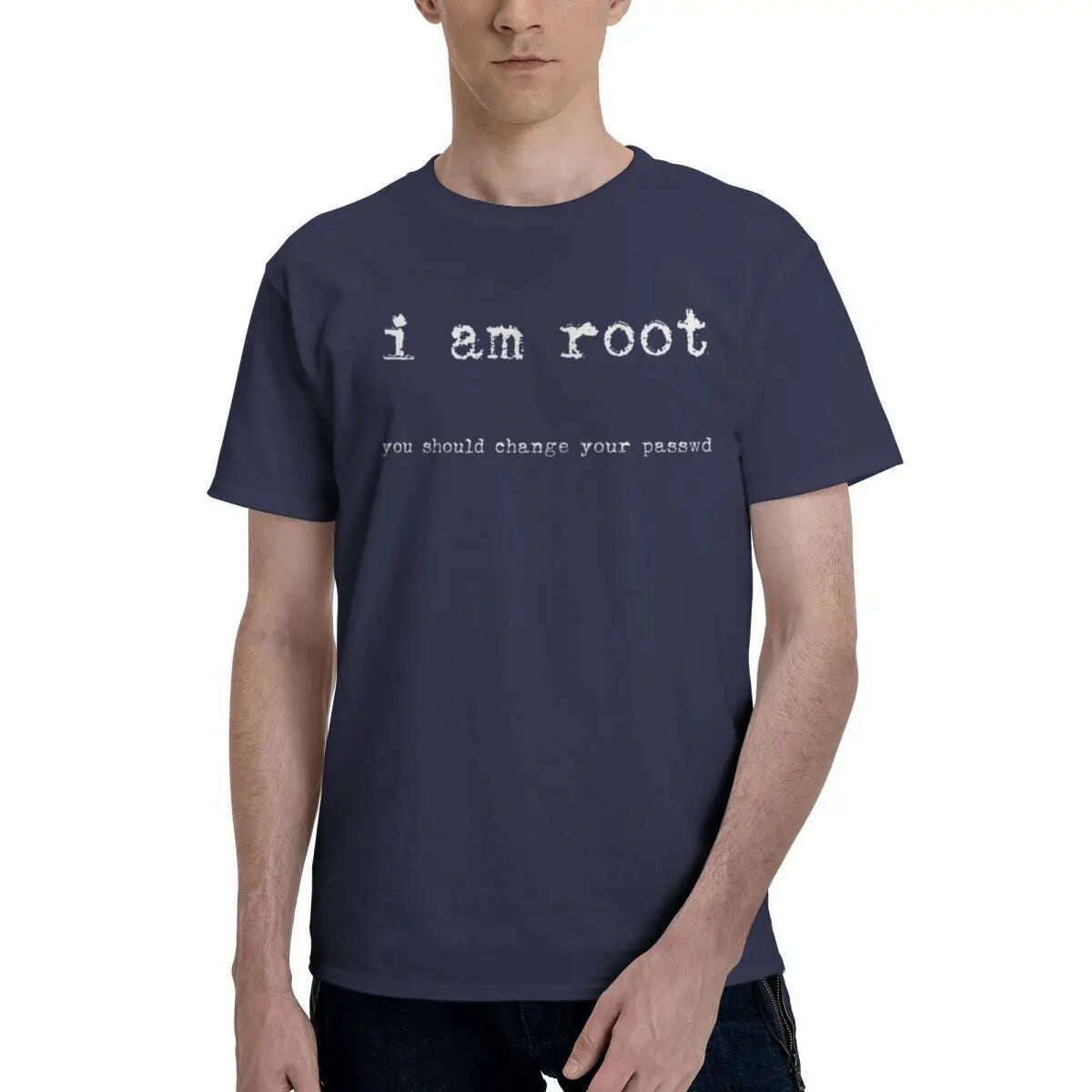 KIMLUD, Men I Am Root Ubuntu Command Line Linux Unix Hacking T Shirts Stuff Cotton Clothes, Navy Blue / 4XL, KIMLUD APPAREL - Womens Clothes