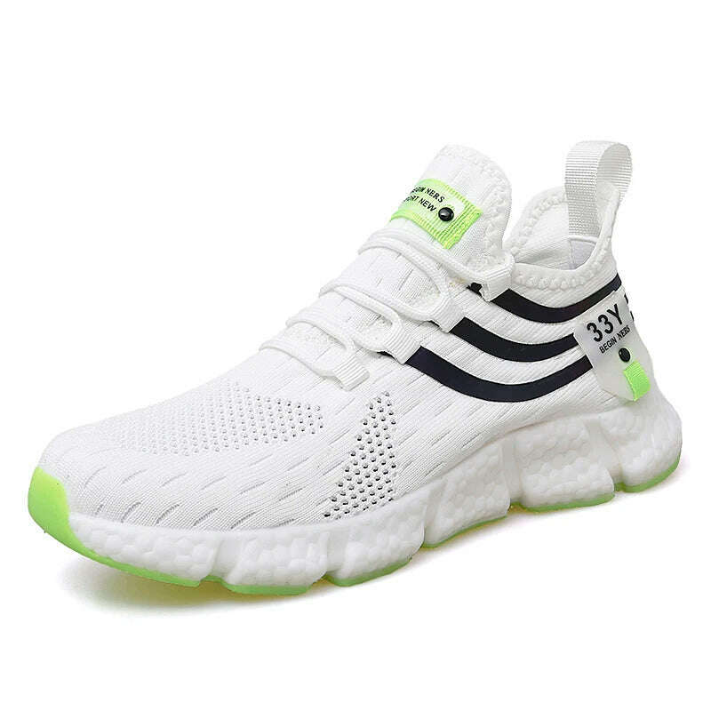 KIMLUD, Men Shoes Sneakers Breathable Comfortable Casual Running Shoes Luxury Tenis Sneaker Male Footwear 2024 Summer Men Tennis Shoes, WHITE / 37, KIMLUD APPAREL - Womens Clothes