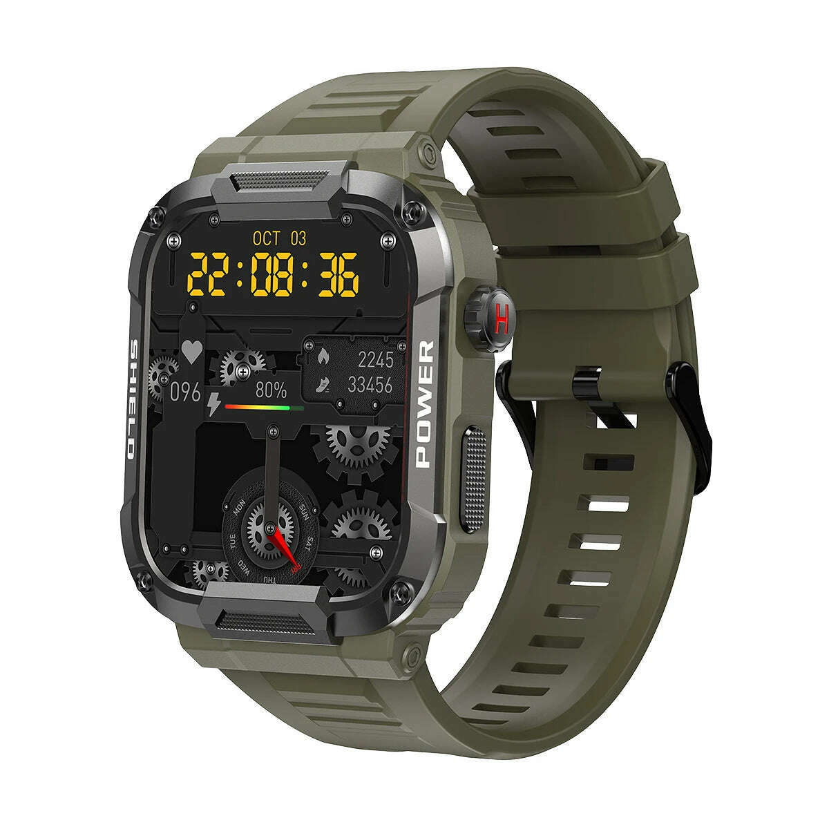 Men Smart Watch Military Healthy Monitor AI Voice Bluetooth Call Fitness Waterproof Sports Smartwatch for IOS Android Phone 2023 - KIMLUD