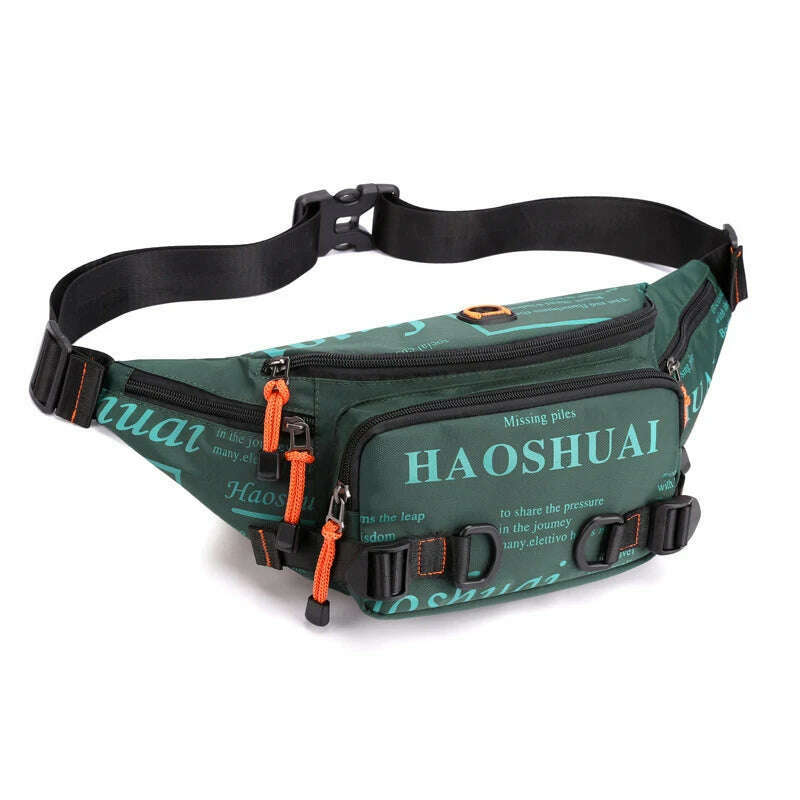 Men Waist Fanny Pack Belt Bag Running Nylon Waterproof Multi-purpose Travel Sports Male Sling Chest Bum Hip Bags - KIMLUD