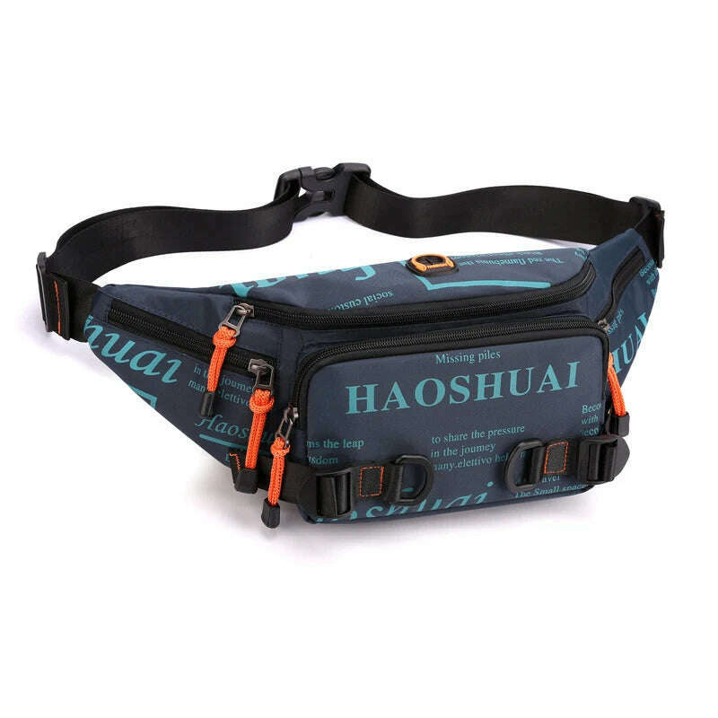 Men Waist Fanny Pack Belt Bag Running Nylon Waterproof Multi-purpose Travel Sports Male Sling Chest Bum Hip Bags - KIMLUD