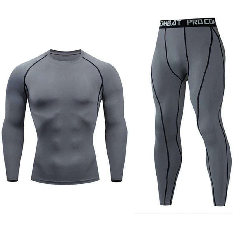 Men's Gym Clothing Short Running Man Compression tights perspiration Track suit Gym Man black T shirt Sport Pants S-XXXXL - KIMLUD