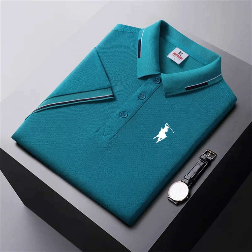 Men's Quick-Drying Breathable Polo Shirt High-End Casual Fashion Business Sports Short-Sleeved POLO - KIMLUD