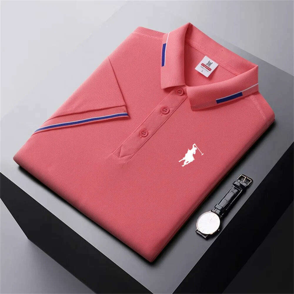 KIMLUD, Men's Quick-Drying Breathable Polo Shirt High-End Casual Fashion Business Sports Short-Sleeved POLO, KIMLUD Womens Clothes