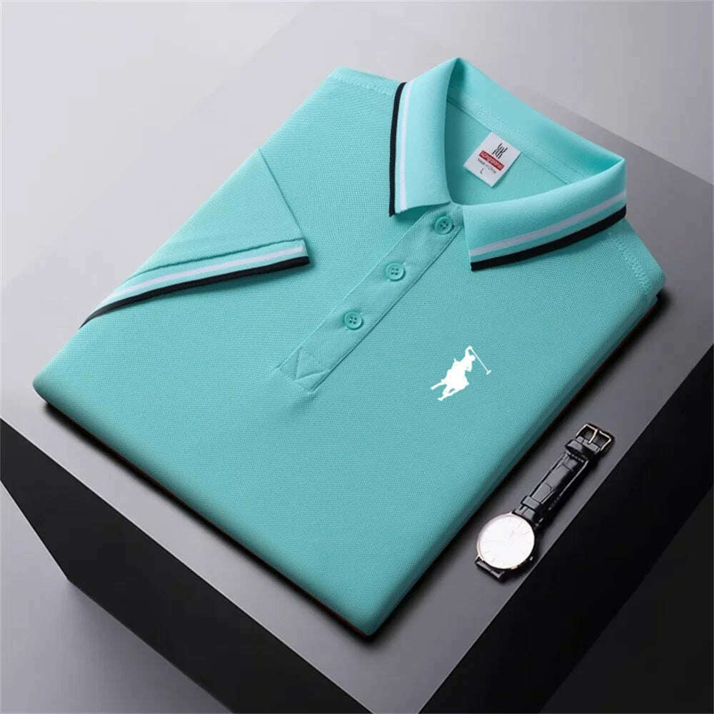 Men's Quick-Drying Breathable Polo Shirt High-End Casual Fashion Business Sports Short-Sleeved POLO - KIMLUD