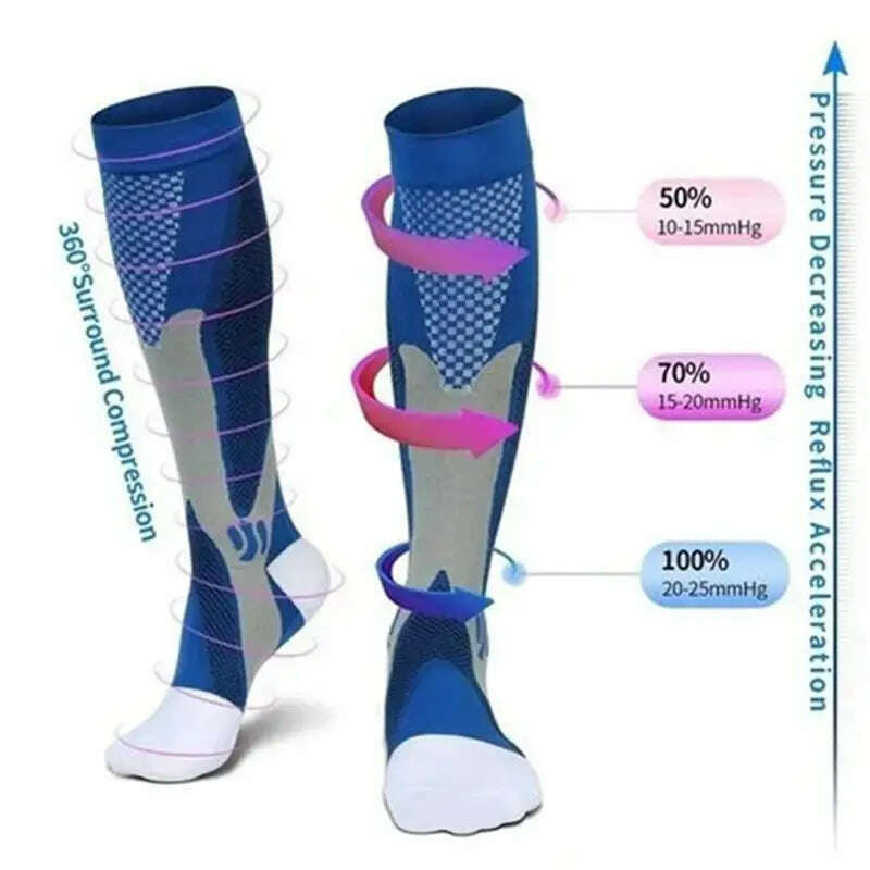 KIMLUD, Men's Sports Compression Socks Varicose Veins Cycling Socks Nursing Running Compression Socks Nurse Outdoor Natural Hiking, KIMLUD Womens Clothes