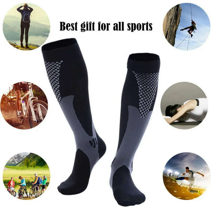 KIMLUD, Men's Sports Compression Socks Varicose Veins Cycling Socks Nursing Running Compression Socks Nurse Outdoor Natural Hiking, KIMLUD Womens Clothes