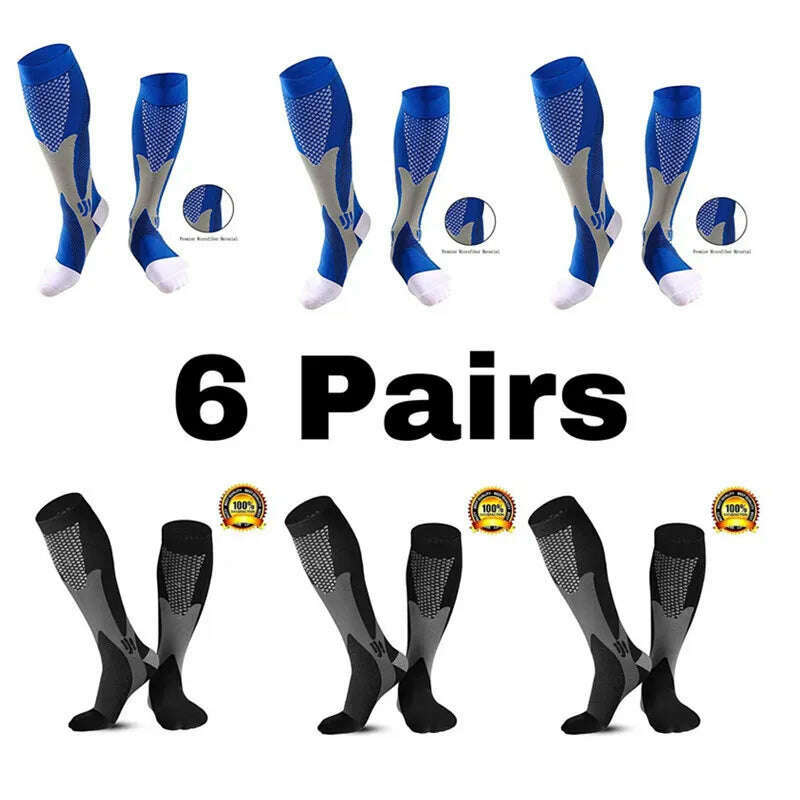 KIMLUD, Men's Sports Compression Socks Varicose Veins Cycling Socks Nursing Running Compression Socks Nurse Outdoor Natural Hiking, ZH530 / L XL, KIMLUD APPAREL - Womens Clothes