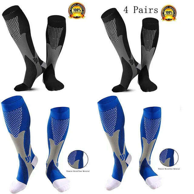 KIMLUD, Men's Sports Compression Socks Varicose Veins Cycling Socks Nursing Running Compression Socks Nurse Outdoor Natural Hiking, ZH514 / L XL, KIMLUD APPAREL - Womens Clothes