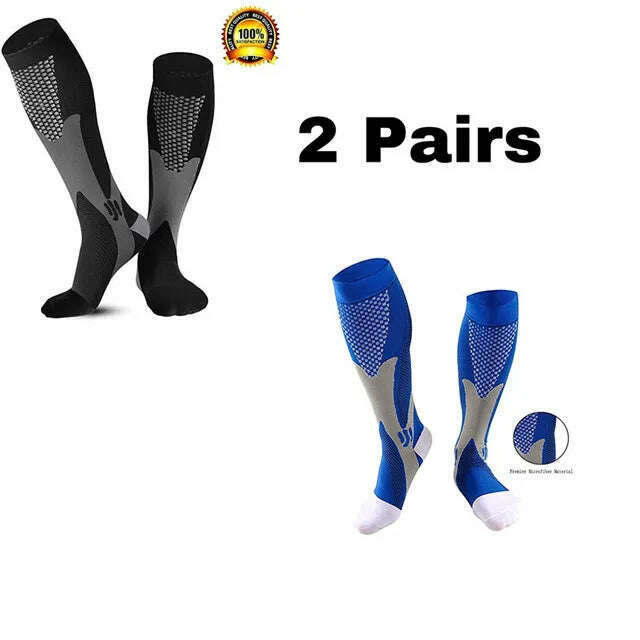 KIMLUD, Men's Sports Compression Socks Varicose Veins Cycling Socks Nursing Running Compression Socks Nurse Outdoor Natural Hiking, ZH502 / L XL, KIMLUD APPAREL - Womens Clothes