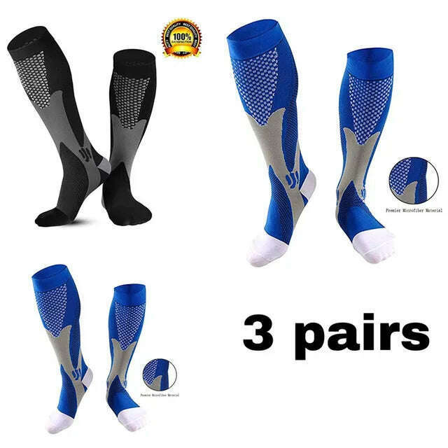 KIMLUD, Men's Sports Compression Socks Varicose Veins Cycling Socks Nursing Running Compression Socks Nurse Outdoor Natural Hiking, ZH510 / L XL, KIMLUD APPAREL - Womens Clothes