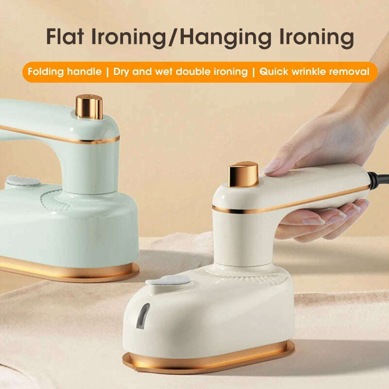 KIMLUD, Mini Electric Irons Handheld Portable Home Travelling For Clothes Ironing T-Shirt Wet Dry Ironing Machine, KIMLUD Womens Clothes