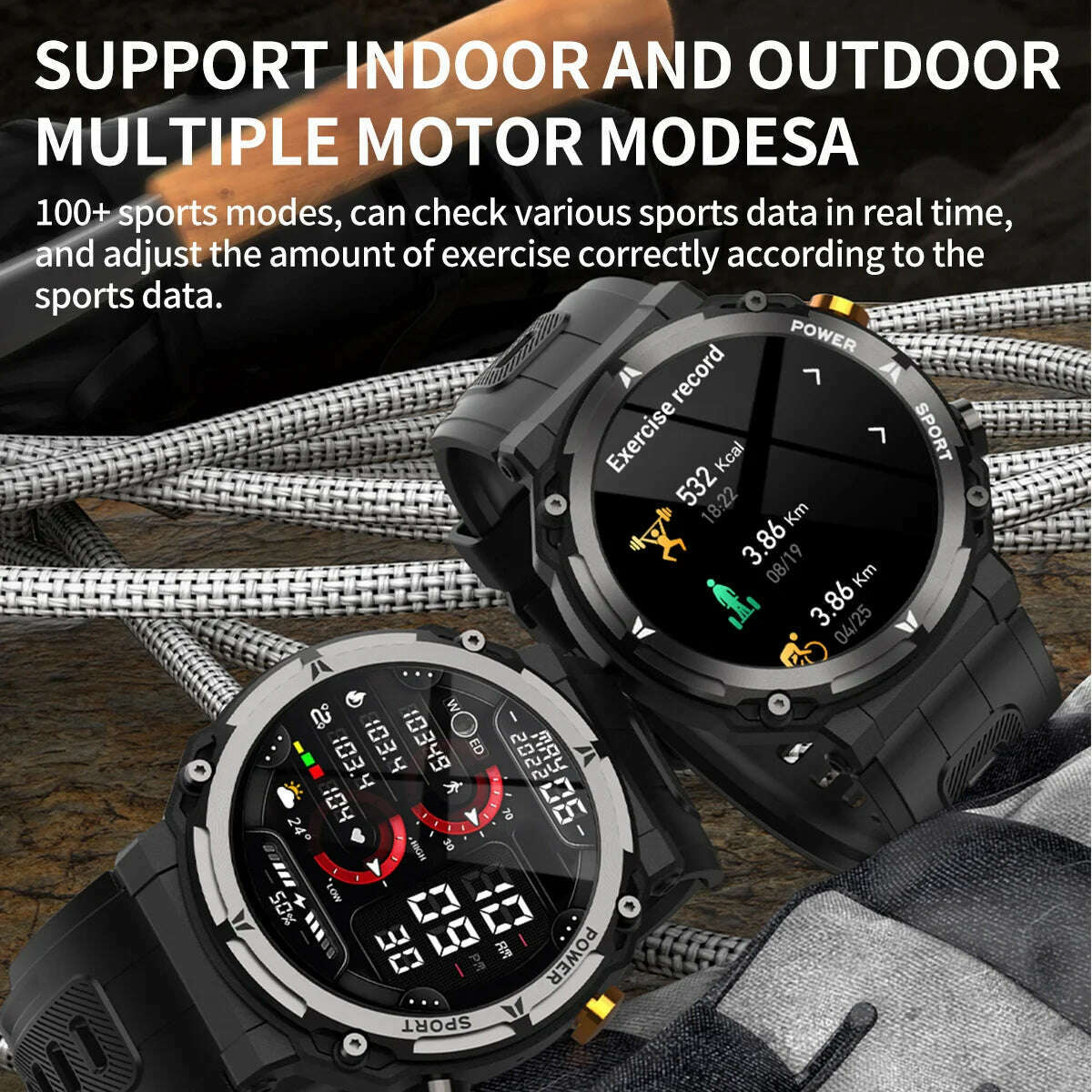 KIMLUD, MISIRUN C21Pro Smart Watch Men Outdoor Sport Smartwatch BT Call Voice Assistant Watch Heart Rate Monitor Waterproof Wristwatch, KIMLUD Womens Clothes